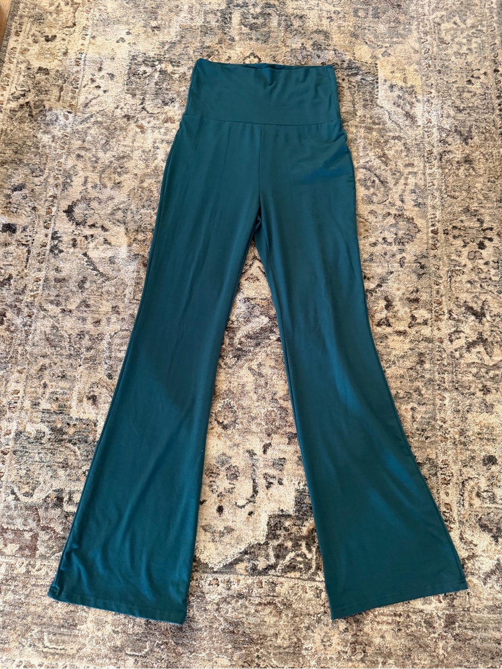 High-Waist Flare Yoga Pants - Teal